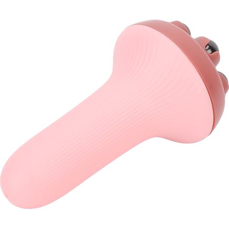 Rouleau de massage magnétique à 5 billes, rotatif à 360°, pour le soin de la peau et l'amincissement (rose). (1/5)