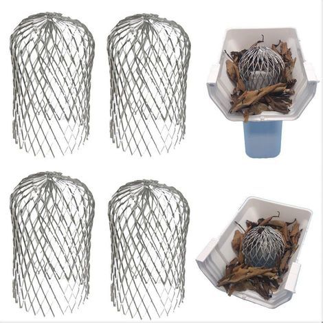 4-teiliger Dachrinnenschutz, Aluminium-Dachrinnenfilter, einfach zu installierender Dachrinnenrost, Dachrinnenfittings zur Verhinderung von Verstopfungen durch Laub, Schlamm und Ablagerungen (1/5)