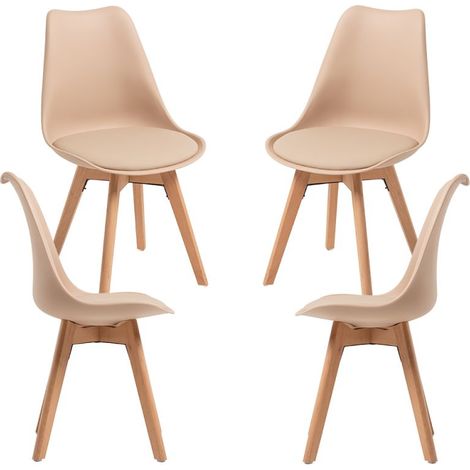 Packs Sillas Comedor - Pack 4 Sillas Synk Basic - Beige Tapioca (1/5)