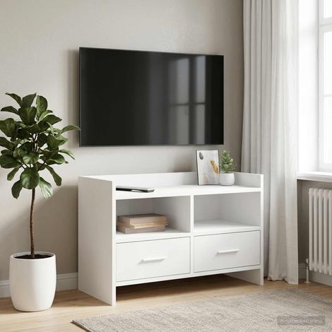 vidaXL TV Cabinet 71.5 x 33 x 47 cm White Engineered Wood (1/5)