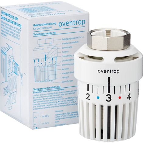 Oventrop Termostato Uni LH M30 x 1,5 con impostazione zero 7-28°C, la confezione può variare (1/5)