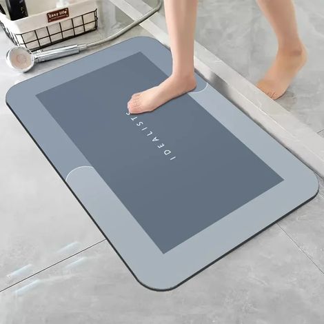 Superabsorbierende Kieselgur-Badematte, rutschfest, schnelltrocknend, weich – ideal für Küche, Waschküche, Schlafzimmer und Wohnmobil-Badezimmer. (1/5)