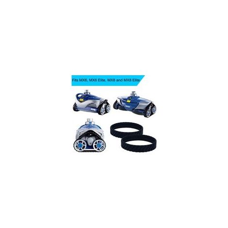 2 chenilles adaptables pour Zodiac MX6 MX8 MX9, pneus de Robot Nettoyeur Piscine Baracuda R0526100 F (1/5)