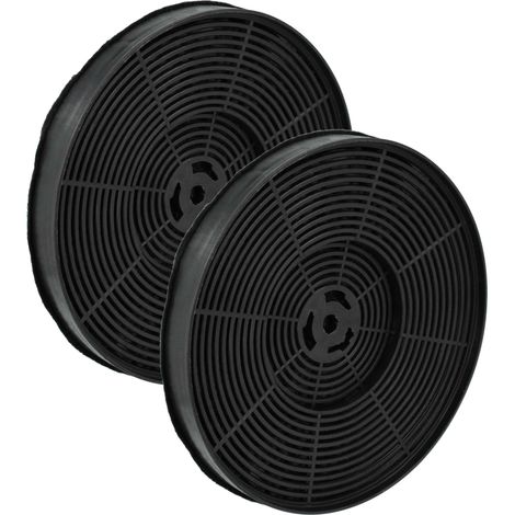 vhbw 2x Filtres à charbon actif compatible avec Respekta CH22010/90W-X, CH22010/90WX, CH 22010/90 SX, CH 22010/90 WX hotte aspirante - 17,5 cm