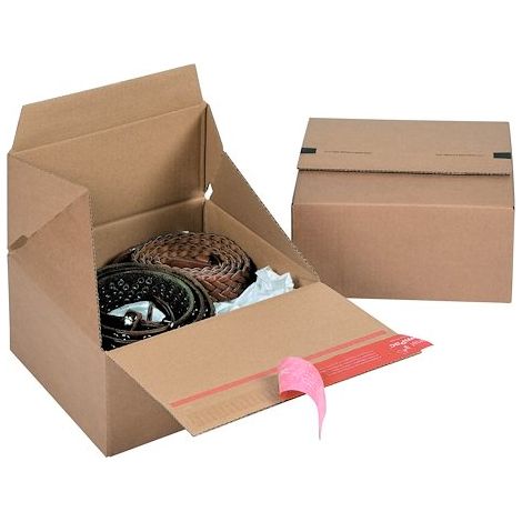 Boîte d'expédition Eurobox à fond automatique 20 x 15 x 10 cm - Lot de 20 (1/5)