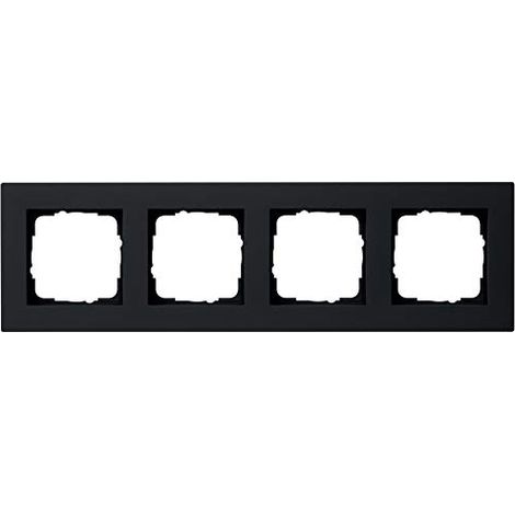 Gira Cadre de recouvrement 4f plat Gira E2 Noir m [0214095], 0214 095