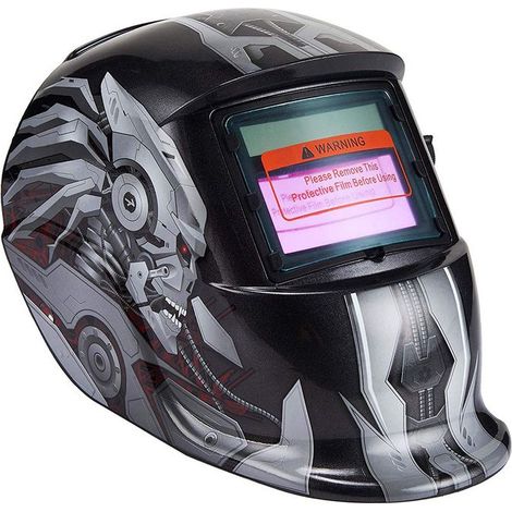 Casque de Soudure Automatique - Masque de Soudure avec 2 Lentilles et 2 Capteurs de filtre à ombre réglables DIN9-13 pour le soudage à l'arc de MIG TIG MAG [Classe énergétique A+++] (1/5)