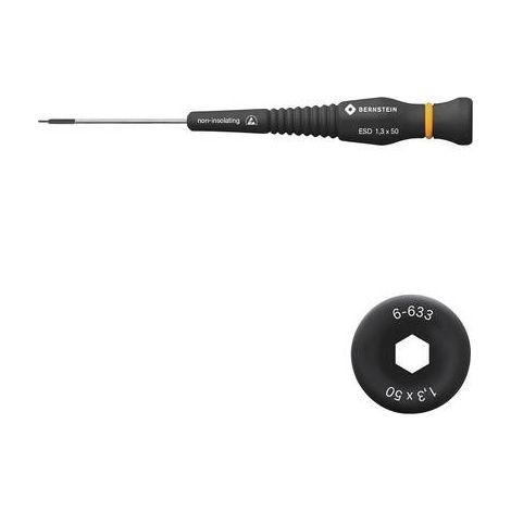 Bernstein Tools for Electronics ESD Cacciavite a esagono interno Dimensione chiave (metrica): 1.3 mm Lunghezza della la