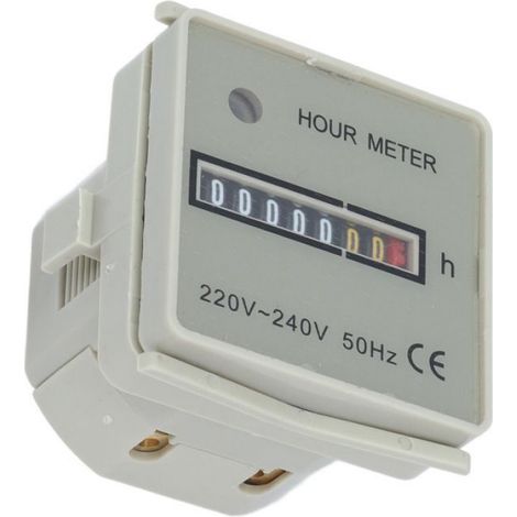 Compteur d'heures horaire Compteur d'Heures Compteur Horaire Mécanique Minuterie Industrielle avec Indicateur sport timer (1/5)