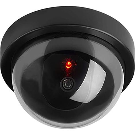 noir Dôme Fausse sécurité fictive Caméra CCTV imperméable à l'eau IR LED Clignotant Rouge Lumière Surveillance intérieure extérieure (1/5)