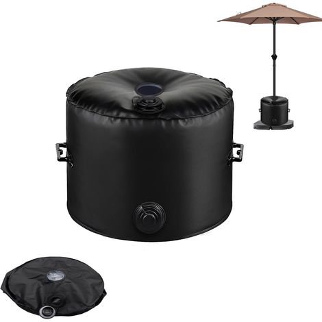 Poids de Base pour Parasol – Capacité maximale 88 lbs, Base remplissable d’Eau pour Parasol de Plage Lourd (40 L), avec poignée, Lest Pliable – pour Jardin, terrasse, Cour, Plage (1/5)