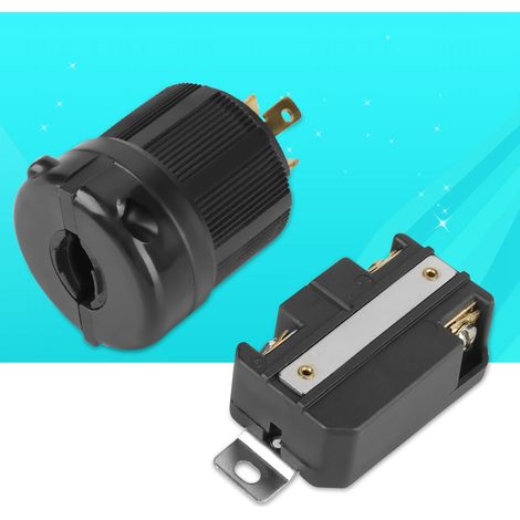 Ensemble fiche anti-détachement à trois broches de type américain NEMA L6-30P+ et prise L6-30R 30 A 250 V (1/5)