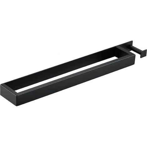 Porte-serviettes carré en forme d'arc - 40 cm - Noir mat - Acier inoxydable (1/5)
