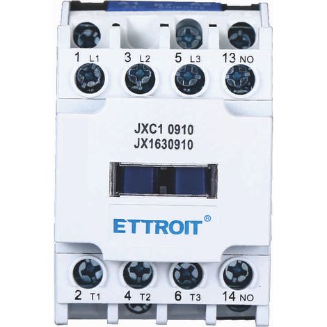 ETTROIT JX1630910 Contattore AC 24V 50/60Hz Bobina 3P 3 poli Normalmente aperto Ie 9A Ue 380V (1/3)