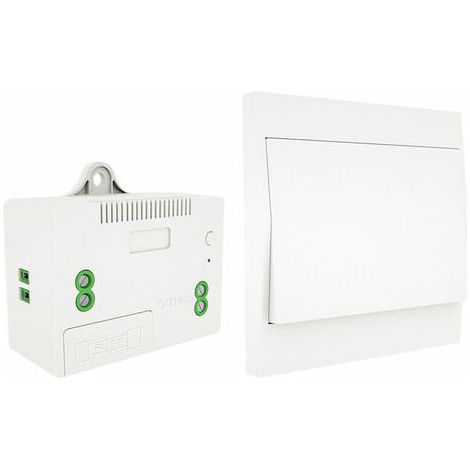110-230V Interrupteur d'éclairage sans fil et kit de récepteur Interrupteur auto-alimenté Télécommande Luminaire, 1 interrupteur et 1 récepteur - 1 interrupteur et 1 récepteur (1/5)