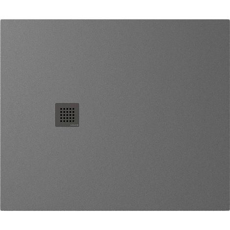 Receveur de douche en marbre coulé TRENECA 120x100cm, découpable selon vos demandes, gris mat