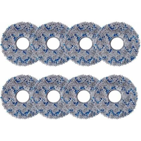 Paquete de 8 paños de limpieza de repuesto para ECOVACS DEEBOT X1 Omni / X1 e Omni, mopas de microfibra para aspiradora robot ECOVACS DEEBOT X1 Turbo. (1/4)
