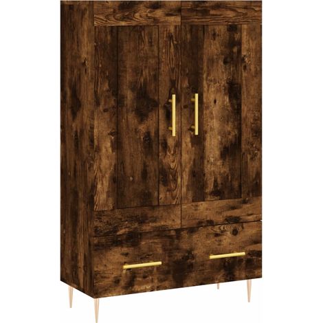 Credenza cassettiera cassettiera mobile contenitore organizer cucina soggiorno soggiorno alto 69,5 x 31 x 115 cm derivati del legno marrone 020033382