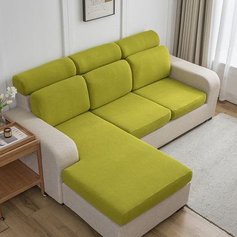 Funda de almohada elástica con estampado de piñas, gruesa y antideslizante (90–115 × 200–230 cm, verde matcha) (1/5)