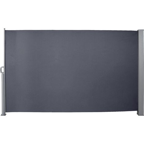 SWANEW Tenda da sole laterale estensibile 180x300 cm Privacy Protezione da sole Protezione solare rullo laterale in alluminio cieco grigio (1/5)