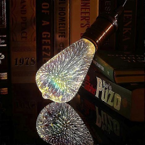 Dekorative Vintage-LED-Glühbirne mit farbenfrohem Feuerwerkseffekt – 4-W-E27-Dekorationslampe mit 3D-Effekt (1/5)