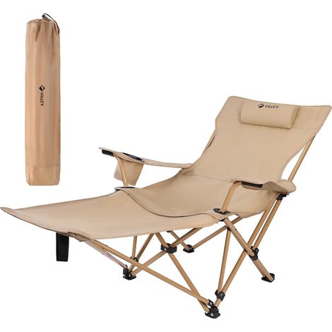 Chaise de Camping Réclinable avec Repose-Pieds (1/5)