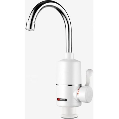 Robinet électrique pour évier - armature + mitigeur chaud et froid - chauffage électrique instantané et chauffe-eau,Spécifications européennes,G1/2(l'eau en dessous) (1/4)
