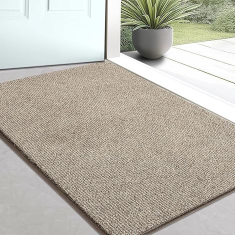 Paillasson Interieur Entrée 50 x 80 cm, Tapis d'entrée Antidérapant et Lavable en Machine, Tapis de Cuisine, Chien, Porte, Passage, Salle de Bain ou Sol (1/5)
