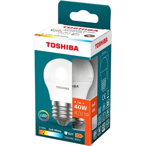 LED TOSHIBA ESSENTIAL - G45 E27 4.7W 2700K