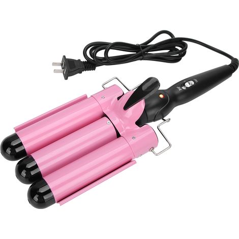 Fer à friser 3 barils réglable 32mm, ondulateur cheveux professionnel 110V-240V avec prise US, outil coiffure boucleur crêpeur (1/5)