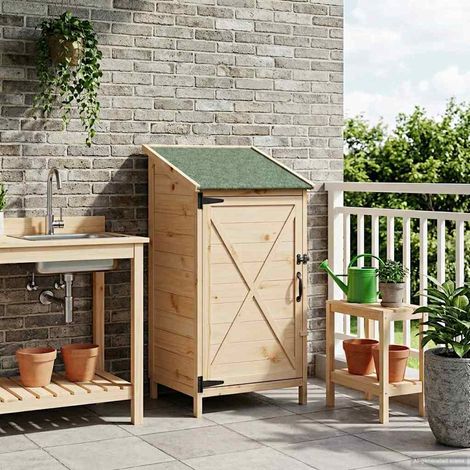 vidaXL  Garden Shed  Natural 59.5 x 56 x 113.5 cm Engineered Wood