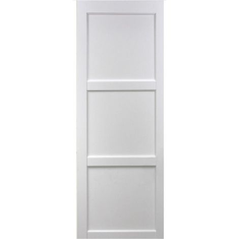 [jamais Utilise] Porte Coulissante Korya Blanc 3 Panneaux H204 X L83 + Sérrure A Condamnation Gd Menuiseries