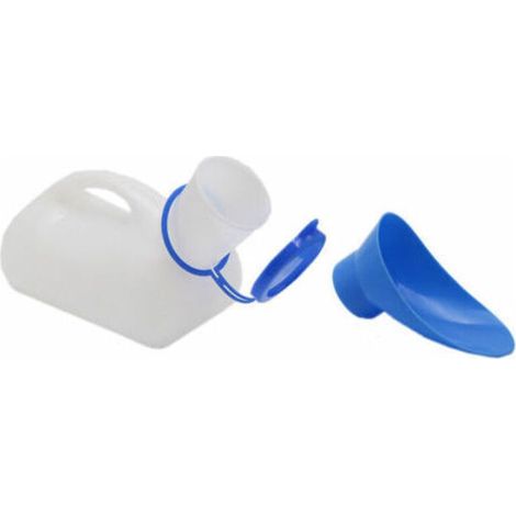 Urinoir Unisexe pour Voiture, Urinoir Toliet pour Hommes et Femmes, Bouteilles Pee Bedpans, Avec Couvercle et Entonnoir, Boîte en Plastique pour Voiture, Vieil Homme, Enfant pour Camping Outdoor (1/5)