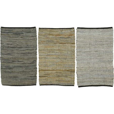 Tappeto 90x60 pelle e cotone