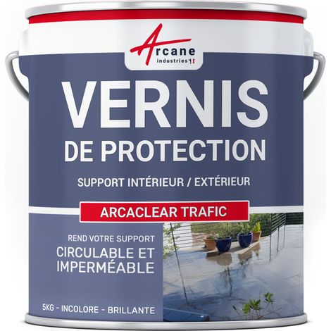 Arcane Industries – Résine polyuréthane transparente 5 kg – Protection mécanique et chimique – Circulable pour trafic piéton – Application facile