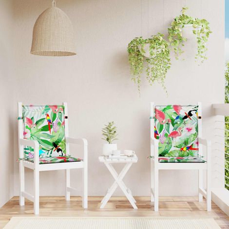 Lot de 2 Coussins de chaise à Dossier bas,Coussins de Chaise Dossier Siège Confortables multicolore tissu -AD67207 (1/5)