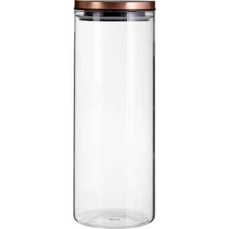 Interiors by Premier Practical Design Rose Gold Lid 1600ml Storage Jar, Elegant House Spice Jars, Durable Organizer For Kitchen (1/3)