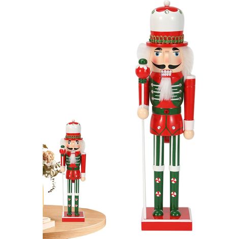 Décorations de Noël Casse-Noisette Pendentifs Saisonniers Figurine en Bois Casse-Noisette pour Porte d'Entrée Salon Cheminée Étagère Accessoires Photo de Fêtes Intérieur Maison et (1/5)