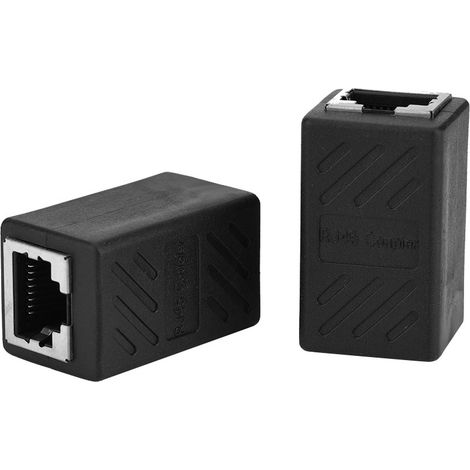 2PCS RJ45 Femelle à Femelle Coupleur de Réseau LAN, Extendeur Ethernet Connecteur (1/5)