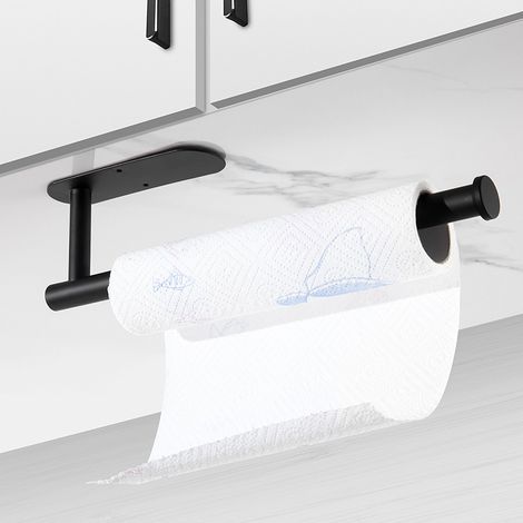 Wandmontierter Toilettenpapierhalter – Edelstahl – Schwarz (1/5)