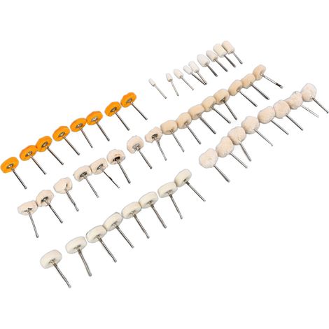 Jeu de 50 embouts de polissage 3mm, mandrin, brosses miniatures, accessoires de ponçage pour bricolage et travail manuel (1/5)
