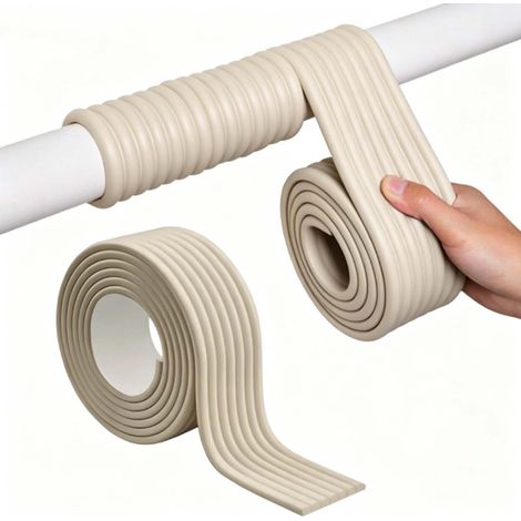 Außenrohrisolierung, Schaumstoff-Isolierschlauch, Heizungsrohrisolierung, Schaumstoff-Isolierschlauch für Rohre zum Schutz vor Winterfrost (Beige) (1/5)