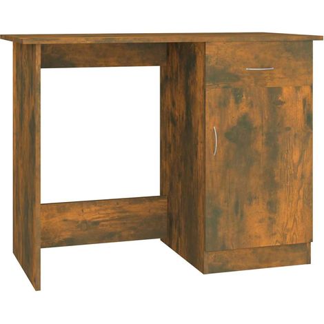 Maison Exclusive - Schreibtisch Räuchereiche 100x50x76 cm Holzwer (1/5)