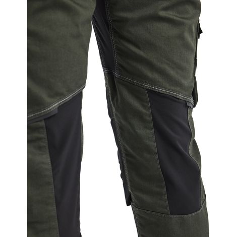 Pantalon de travail X1900 Denim stretch femme feMyanMare 7990 Vert forêt/Noir L - FR(44) - SE(C42) - Standards
