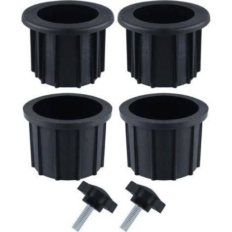 ensembles (6 pièces) d'accessoires de parasol de balcon, 4 anneaux de trou de parapluie et 2 vis de bouton à main, accessoires de support de parapluie pour terrasses de balcon de table de patio (1/5)