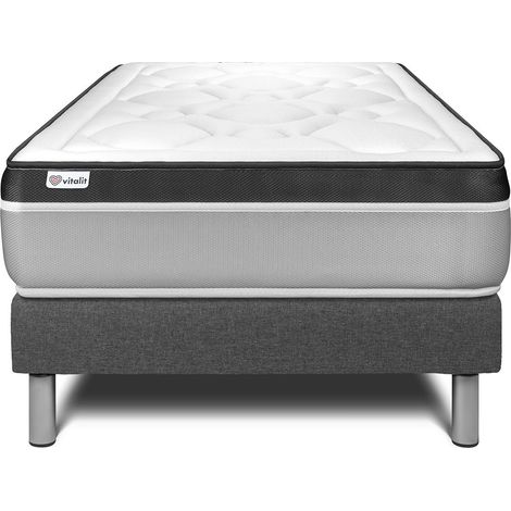 Matratzenset VITAL ERGO 90 x 200 cm Bettrahmen Kit grau