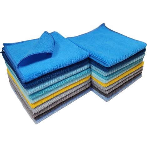Panni per la pulizia in microfibra – Confezione da 20 pezzi, super assorbenti, ad asciugatura rapida, senza pelucchi, per cucina e auto – 30x30 cm (1/5)