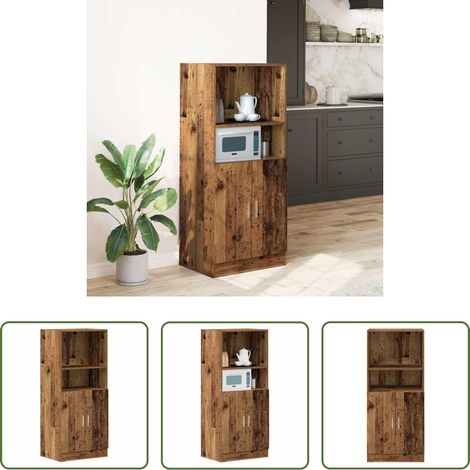 Holzwerkstoff -  Küchenschrank Altholz-Optik 57x41,5x131,5 cm Holzwerkstoff (1/5)