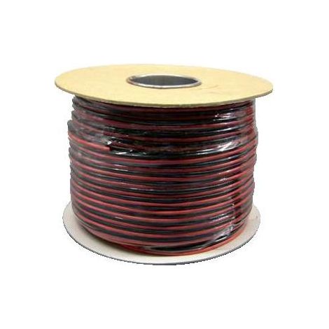 Câble audio S2Ceb-Groupe Cae 1 paire , 1,5 mm², Plat, gaine Noir/Rouge ( Prix pour Bobine de 100 Mètres ) (1/2)