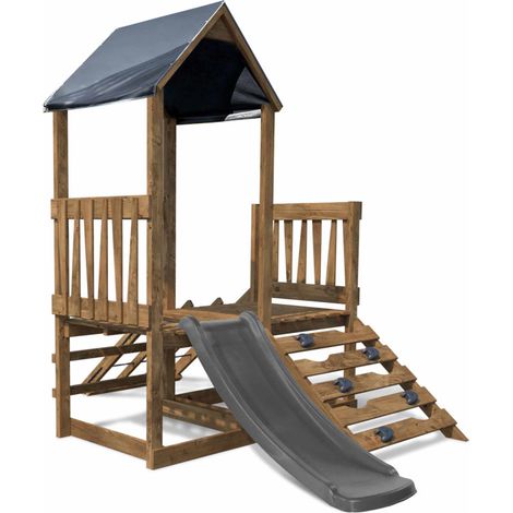 Aire de jeux en bois premier âge avec toboggan ATHENES (1/5)